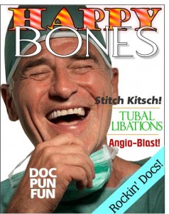 Picture of doctor on cover of 'Happy Bones' magazine
